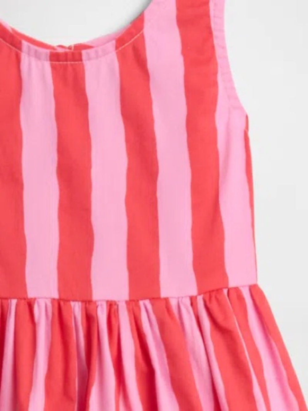 Gap Poplin 2 Piece Outfit Striped Pink Red Top Shorts Matching Set Size 12-18 mo - Picture 5 of 7